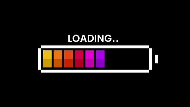 transparent gif loading colorful bar