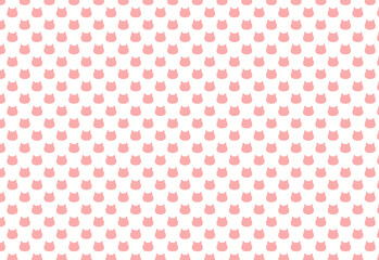 猫ドット背景素材　赤色