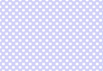 猫ドット背景素材　紫色