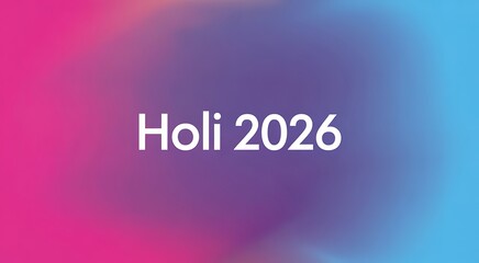Obraz premium Vibrant holi 2026 celebration background with colorful text