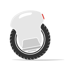 Grey electric unicycle in motion, without background  © KRvisualPRO