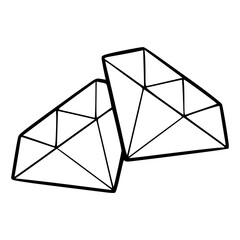 elegant jewelry design concept with linked diamonds