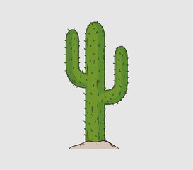 Editable vector cactus plant mockup