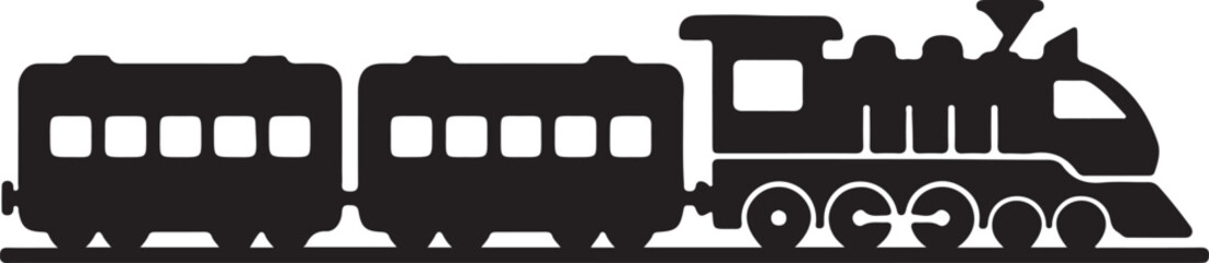 Train Locomotive Silhouette Vector © AB Basir