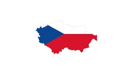 Fototapeta premium Map of a country divided into two distinct colored regions