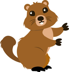 Obraz premium Groundhog Illustration