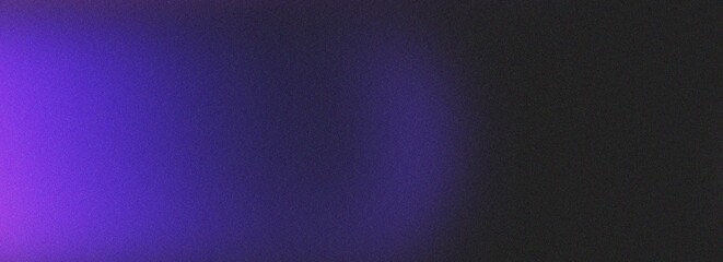 Dark abstract background with a bright purple light illuminating the left side, creating a striking contrast and subtle grainy texture © visionart