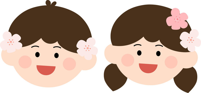 cherry blossom and children