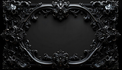 骨装飾フレーム（ダークメタル系）