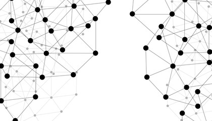 Abstract technology dot and line connection digital hi tech design concept background. Space for text. Vector illustration © Rayhan