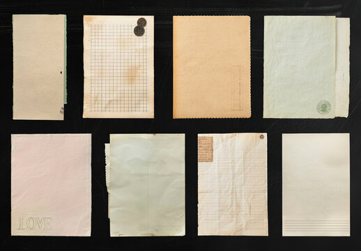 Vintage Paper Textures Collection Design Set