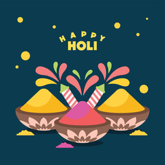 Splash vibrant colors and spread happiness, Happy Holi.