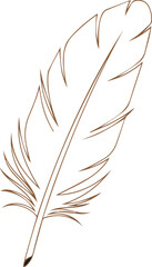 Obraz premium Feather vector illustration isolated on a clean white background with a simple and elegant design