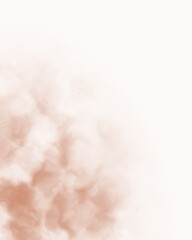 Fototapeta premium Abstract Brown Smoke Cloud on White Background