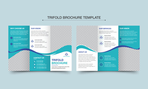 Trifold brochure design template for any business
