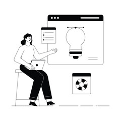 Working Idea Vector illustration. EPS 10 file