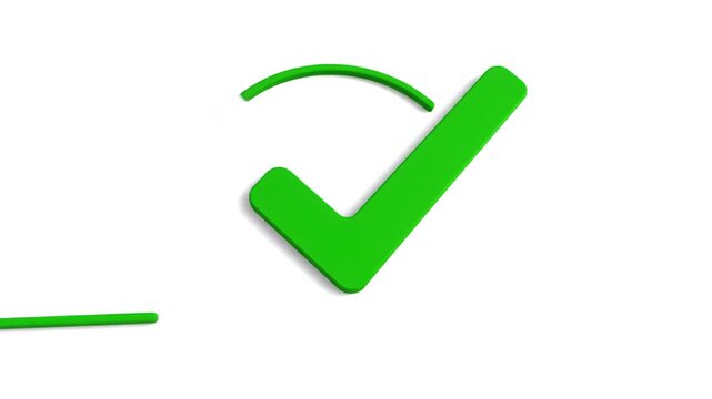 Green curved line on white background