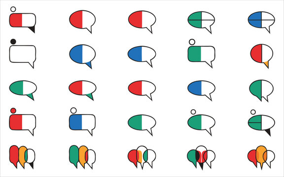 Professional Speech Bubble Vector Set