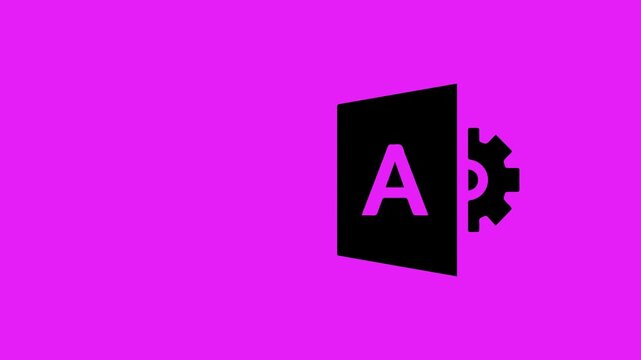 Software Development API icon with Gear Mechanism animation with Magenta Solid background