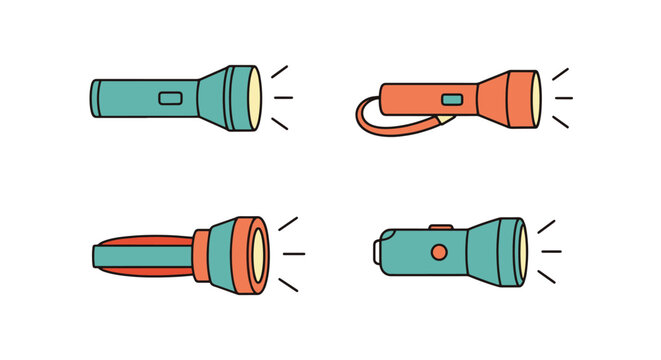 Flashlight Line art soft dynamic tone illustration