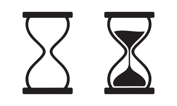 hourglass icon. hourglass, timer, sand, time, countdown. vector illustration eps file. 