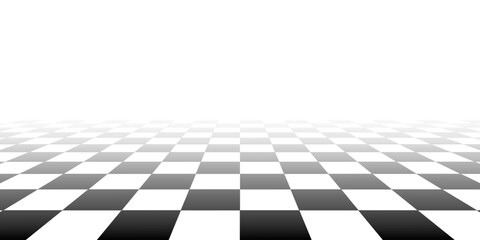 Naklejka premium Black and white checkered seamless pattern. Endless background. Racing flag texture