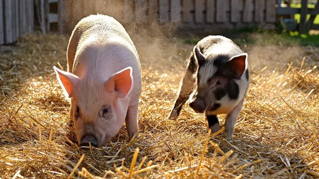 pigs in a farm