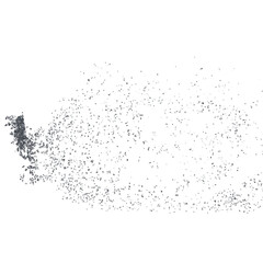 Fototapeta premium Shattered glass debris isolated transparent background photo realistic 3d rendering PNG 16 bit with alpha channel 