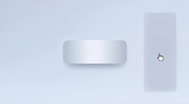 Modern user interface elements featuring a frosted glass effect and cursor interaction