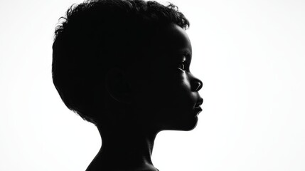 Silhouette of a Young Child Representing the Harsh Realities of Poverty and Child Labor, a Powerful Image for Social Awareness and Advocacy Campaigns