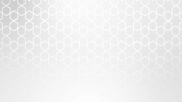 Animated white elegant arabesque background for religious greetings as ramadan and common Islamic purposes.