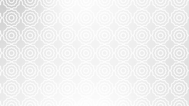 Animated white elegant arabesque background for religious greetings as ramadan and common Islamic purposes.