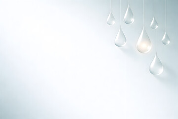 Minimal Glass Water Drop Hanging Background