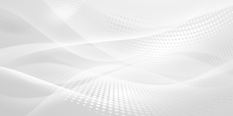Modern, futuristic background in gray and white. Abstract illustration.