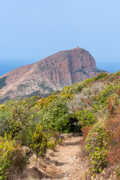Path leading to Tour de Capu Rossu Piana, Corsica
