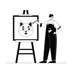 Virtual Painting Vector illustration. EPS 10