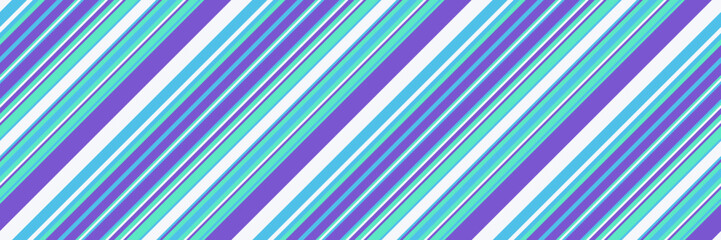 Obraz premium Vibrant diagonal stripes in teal, purple, and white create a dynamic, playful pattern.