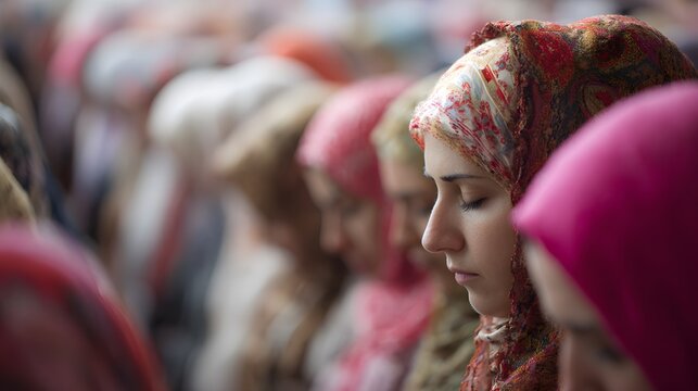 muslim woman offering ba jamaat prayers