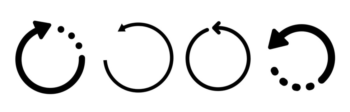 Recycle symbol circle, recycling icons, reuse 