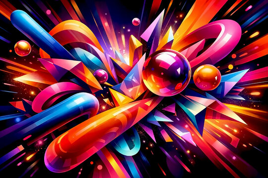 abstract background with colorful lights