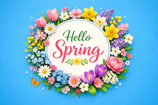 Hello spring card happy easter card