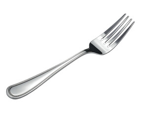 Polished metal utensil with four prongs, elegant handle