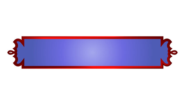 luxury blue arabic islamic text box title frame border