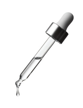 Dropper with liquid on white background pipette isolated isolated on a transparent background