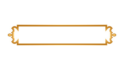 luxury golden arabic islamic text box title frame border