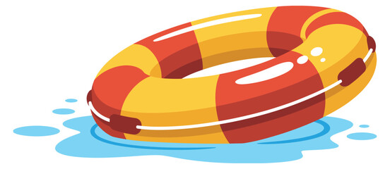 Cartoon Lifebuoy Vector Illustration © Ayat 04