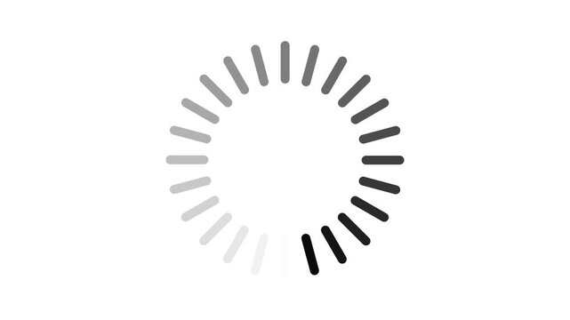 Animated circular loading mark with black background. Loading wheel animation. loading icon animation. Loading Circle Video with Glow. 4k video.