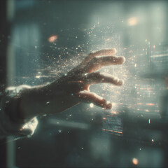 Fototapeta premium hands of science