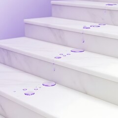 This image features aesthetic self-adhesive stair decals used for home decor. 