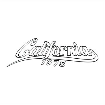 California 1975 typography design